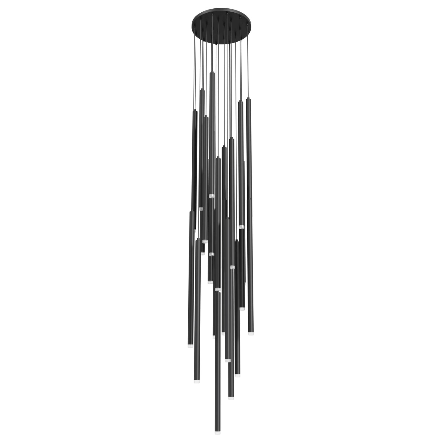 Filmore Ave 25-Light Modern Matte Black Pendant Light