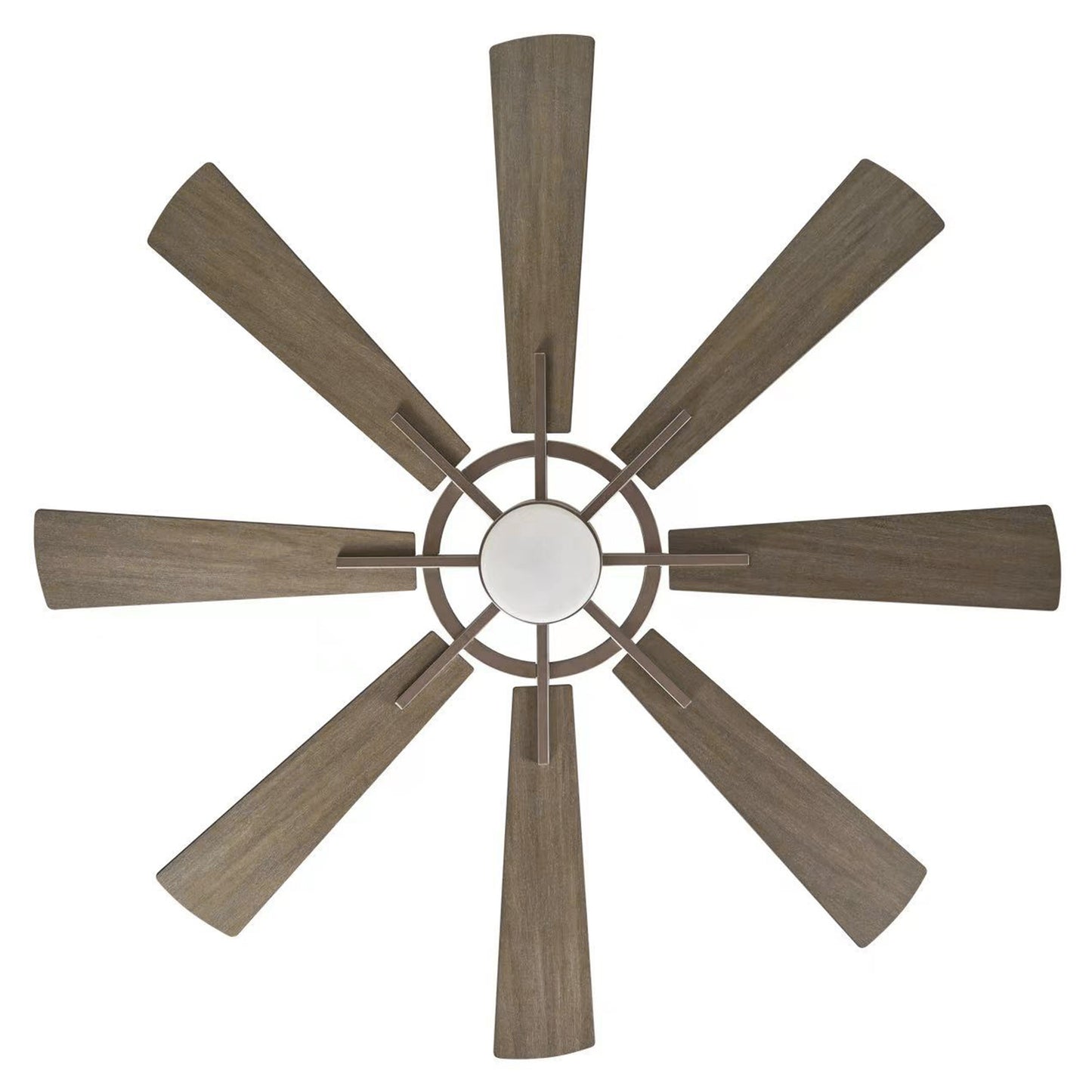 60" Windmill Ceiling Fan with Light & Remote – Farmhouse Nickel, 8-Blade, DC Motor, Indoor/Outdoor
