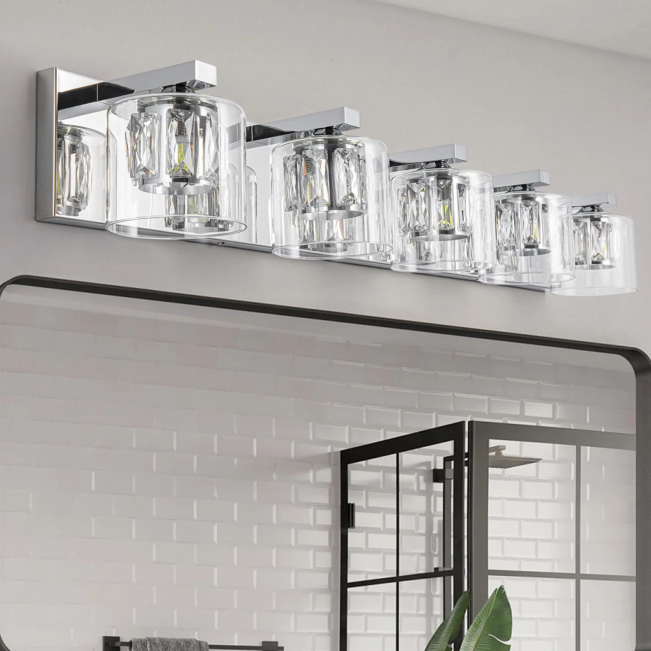 Kolt Chrome Traditional 5-Light Bathroom Vanity Light