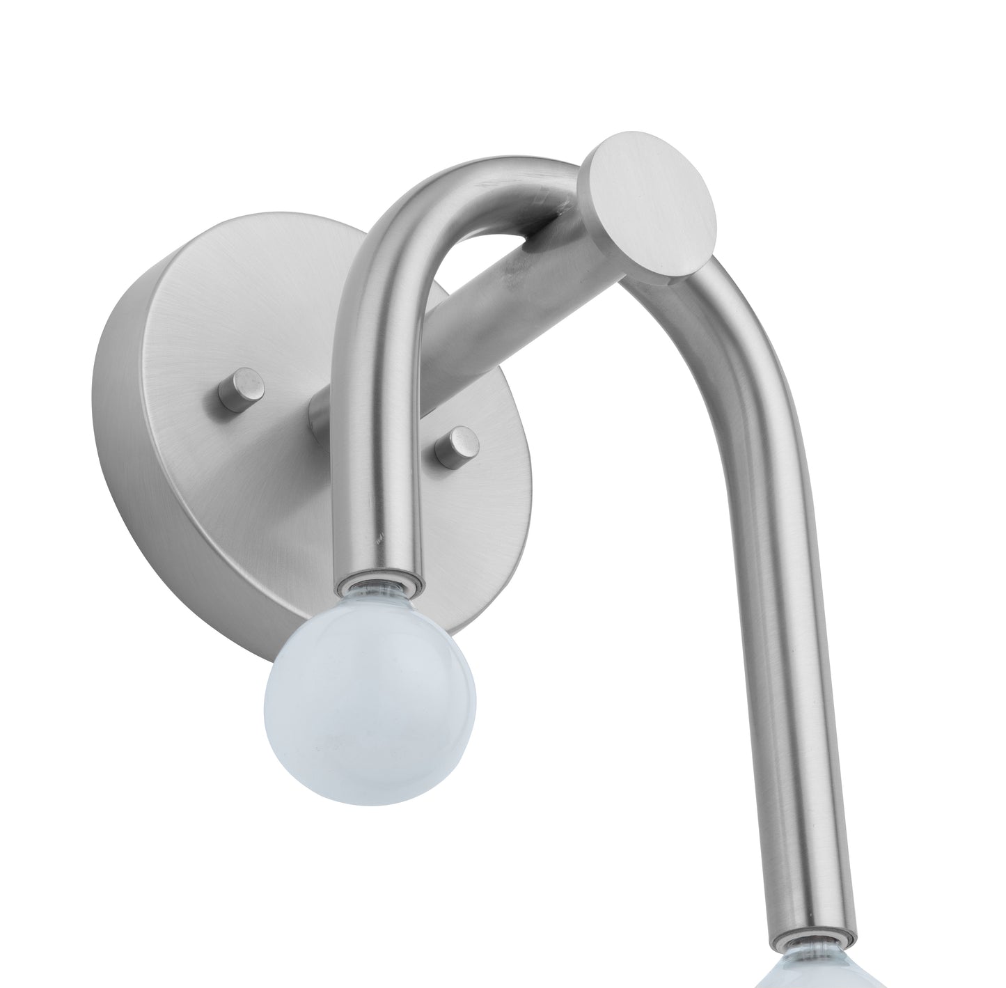 Caboche Mid-Century Modern Nickel 2-Light Wall Sconce