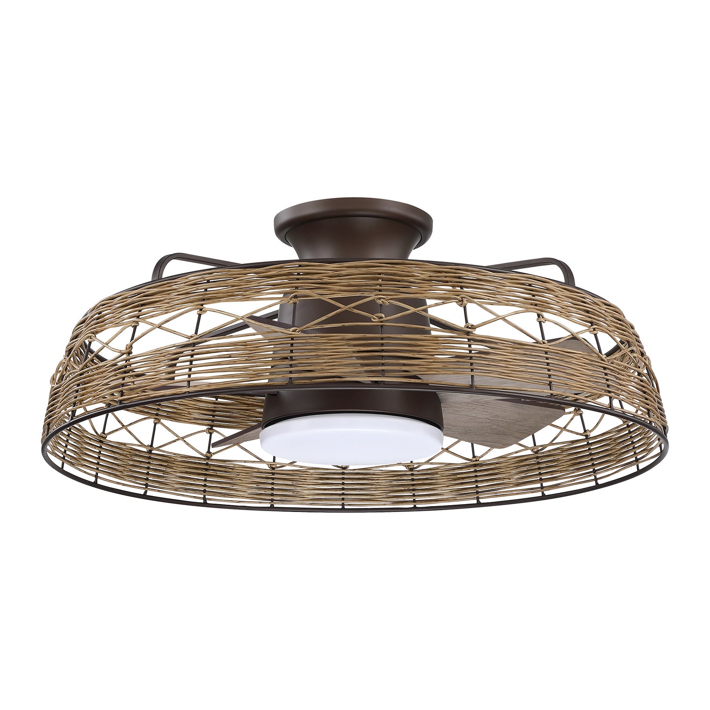 27" 5-Blade Rustic Farmhouse Ceiling Fan with Light