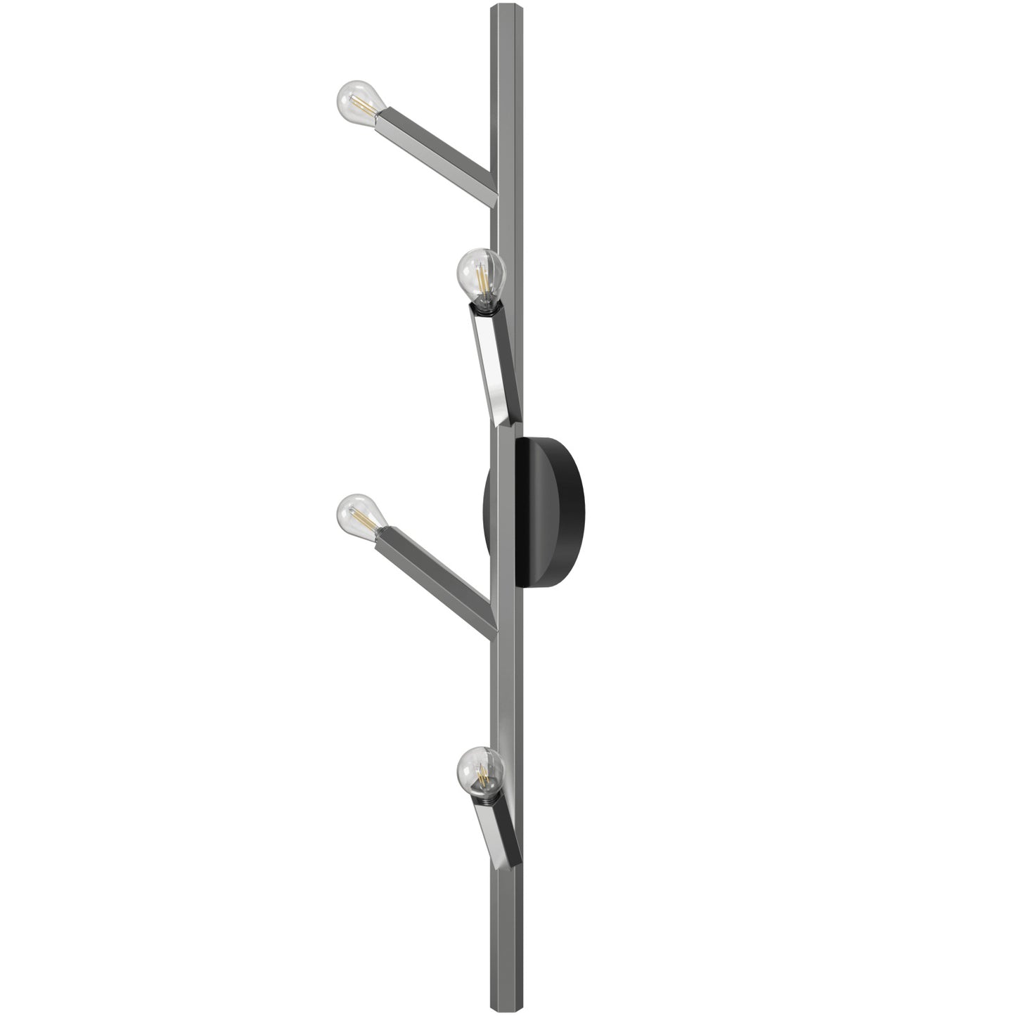 The Oaks Polished Nickel 4-Light Modern Branch Wall Sconce