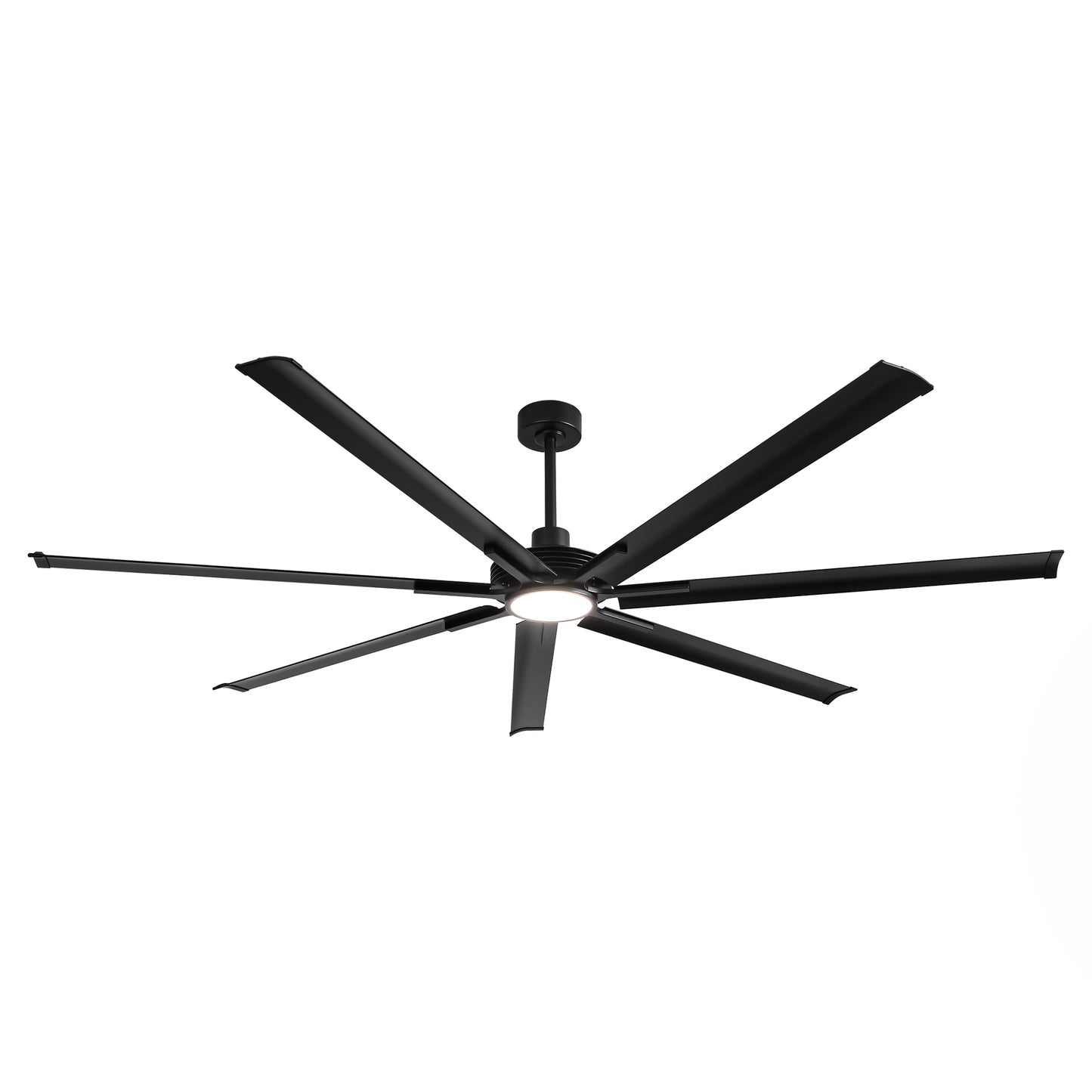 Ceiling Fan Industrial 84" Modern Black 7-Blade LED Light