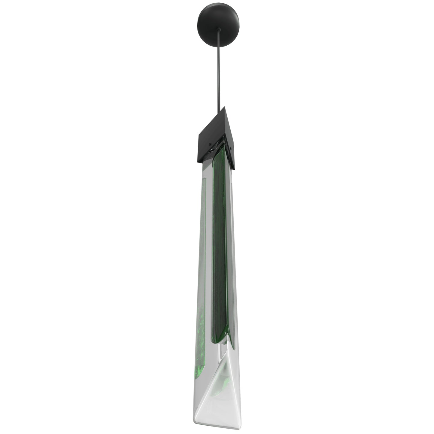 Alpine 1-Light Light Black Jade Glass Pendant Light