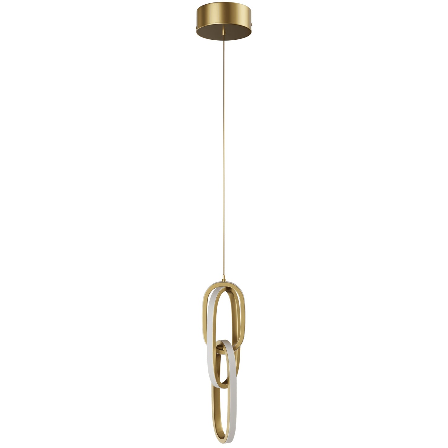 Circa Modern Gold Looping 3 Ring LED Pendant Light