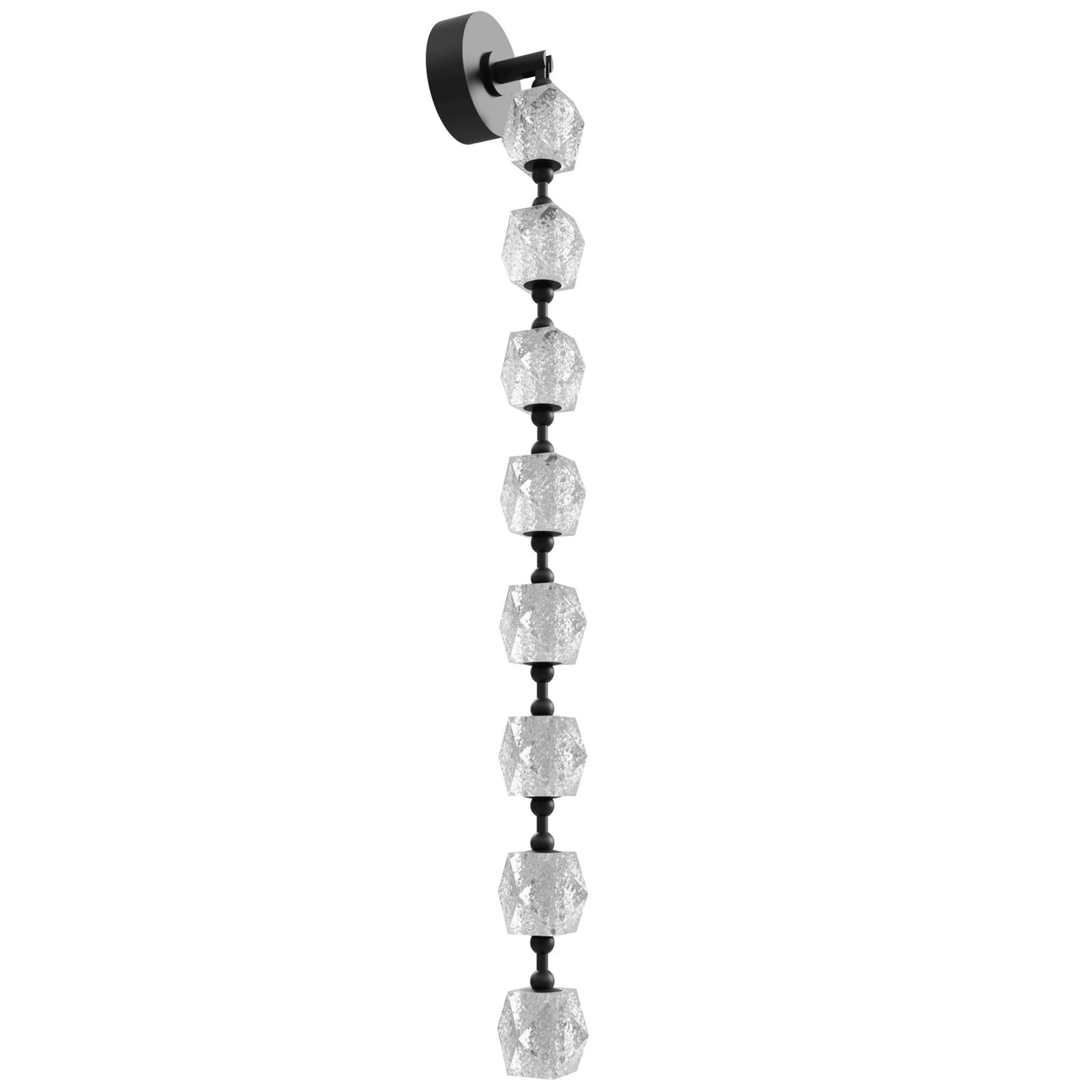 Beluga 8-Light Modern Black LED Wall Sconce