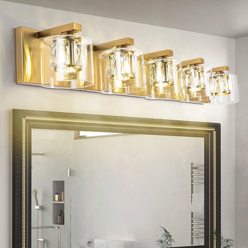 Kolt Gold Traditional 5-Light Bathroom Vanity Light