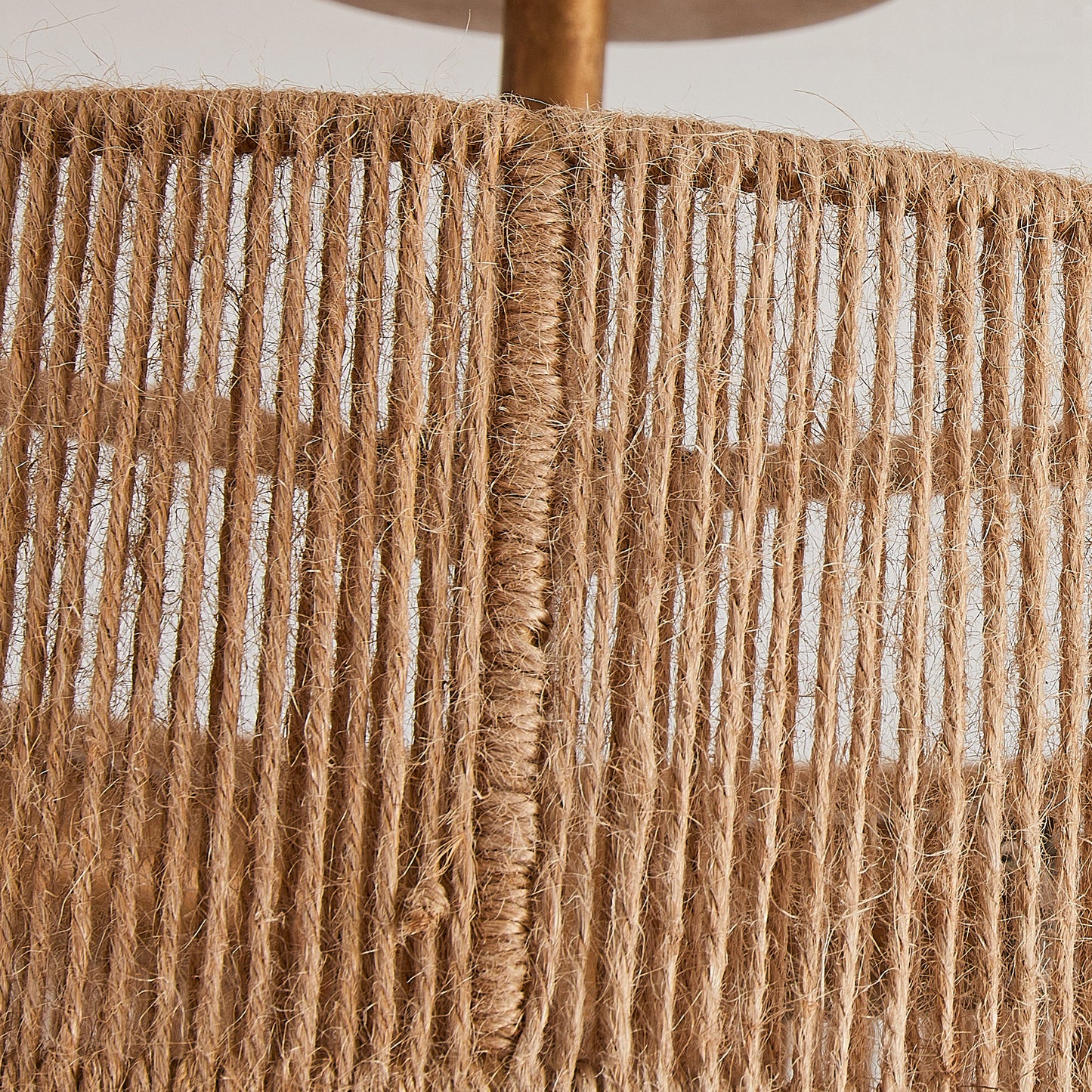 3-Light Coastal Jute Semi-Flush Mount Ceiling Light