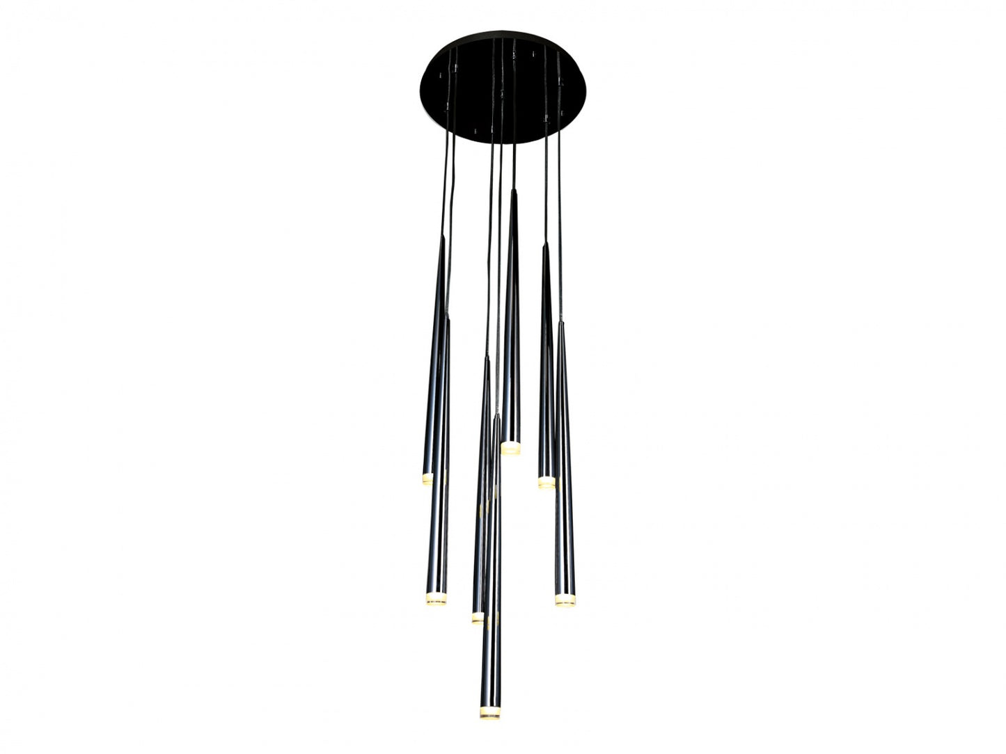Highland Avenue 7-Light Modern LED Black Pendant Light