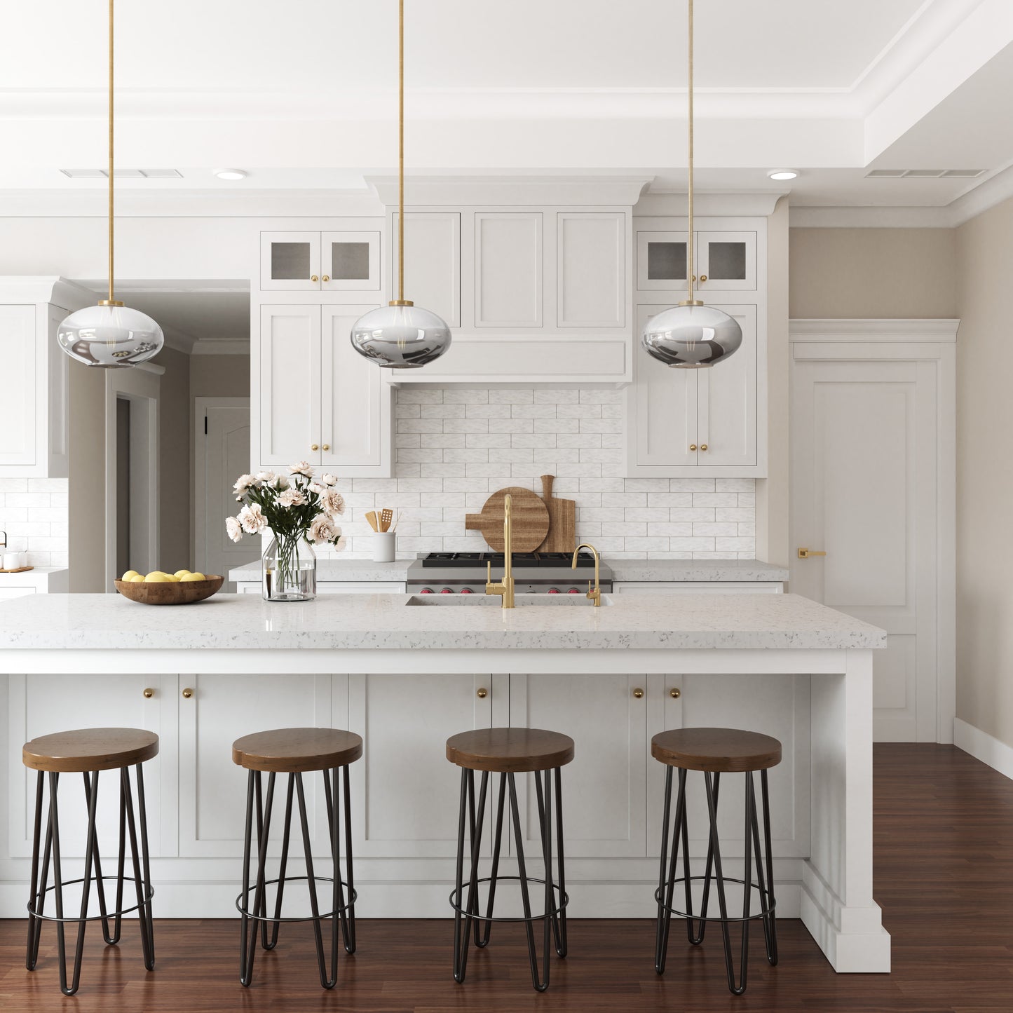 Megan 1-light Modern Gray Handblown Glass Mini Pendant Light