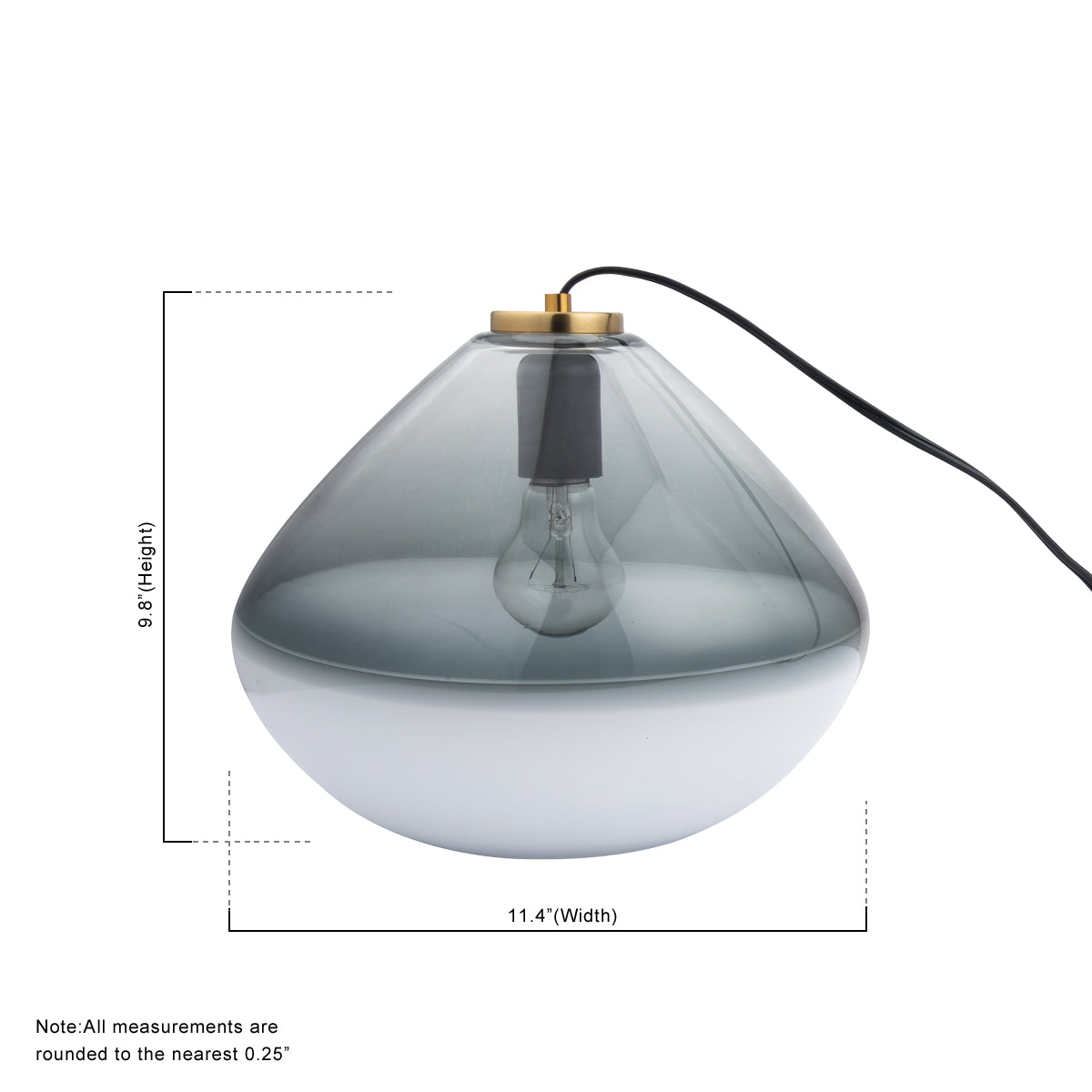 Pheobe 1-light Modern Handblown Glass Table Lamp