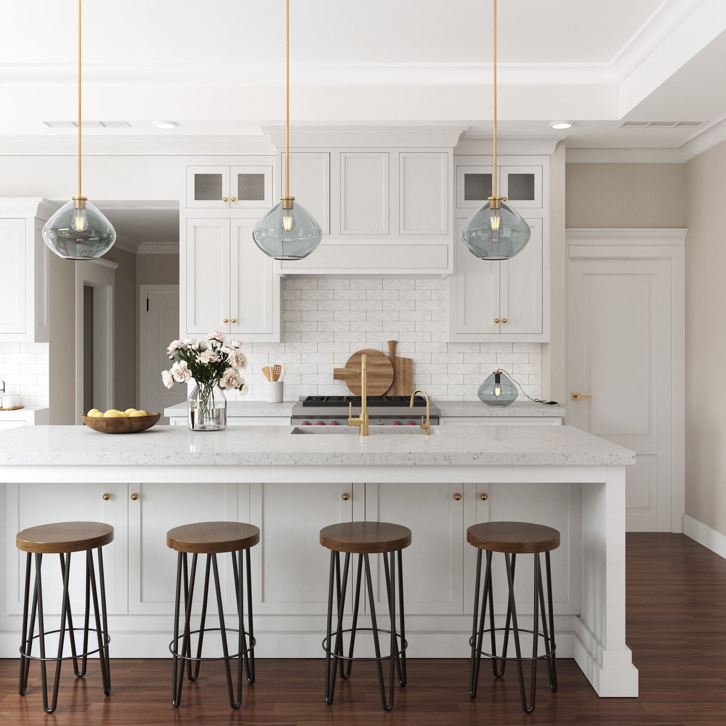 Pheobe 1-light Modern Handblown Glass Table Lamp