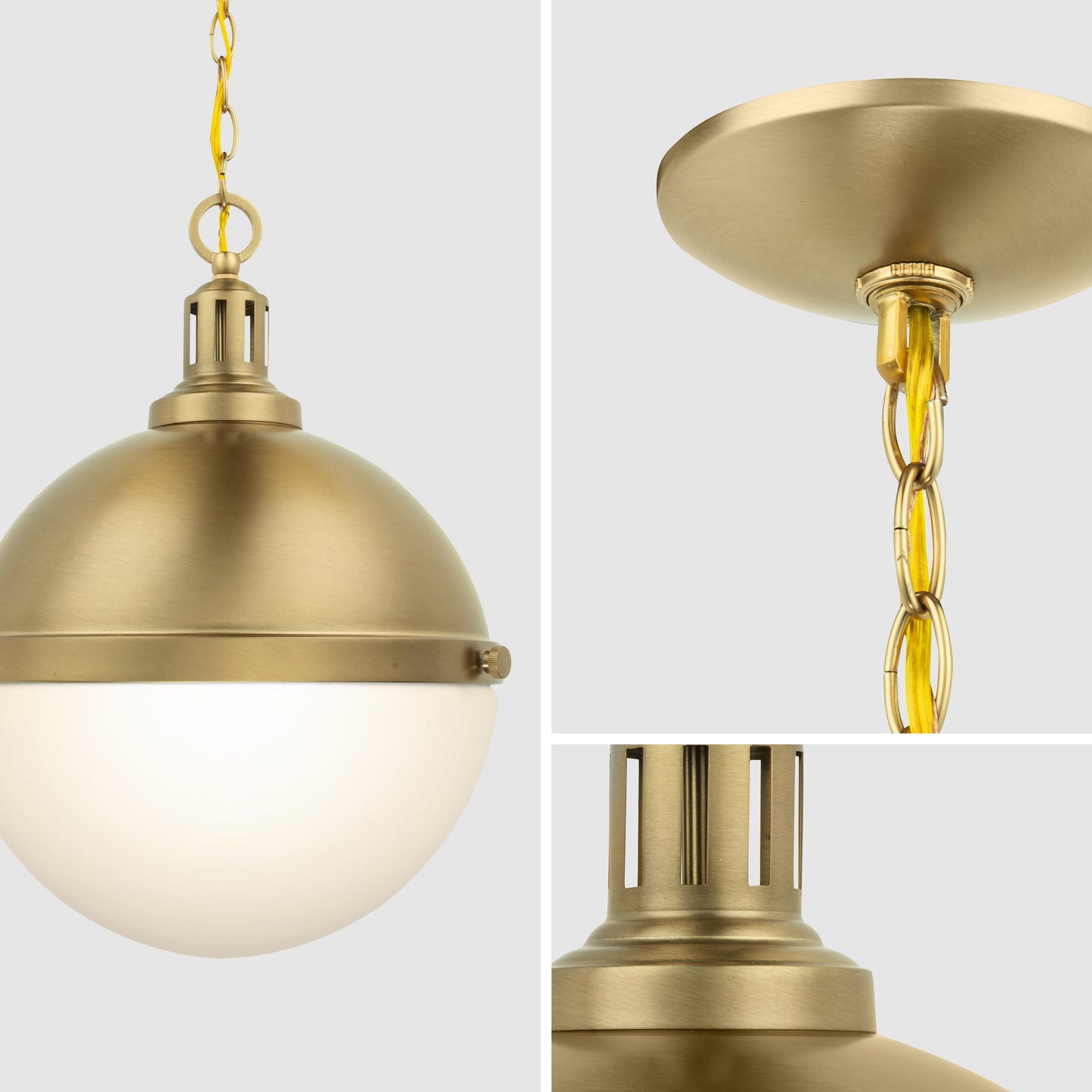 Aaron 12" 2-Light Gold Dimmable Pendant Light