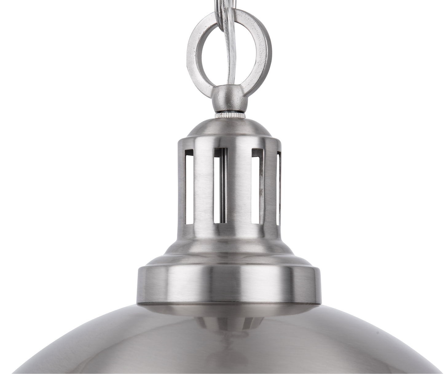 Aaron 12" 2-Light Brushed Nickel Dimmable Pendant Light