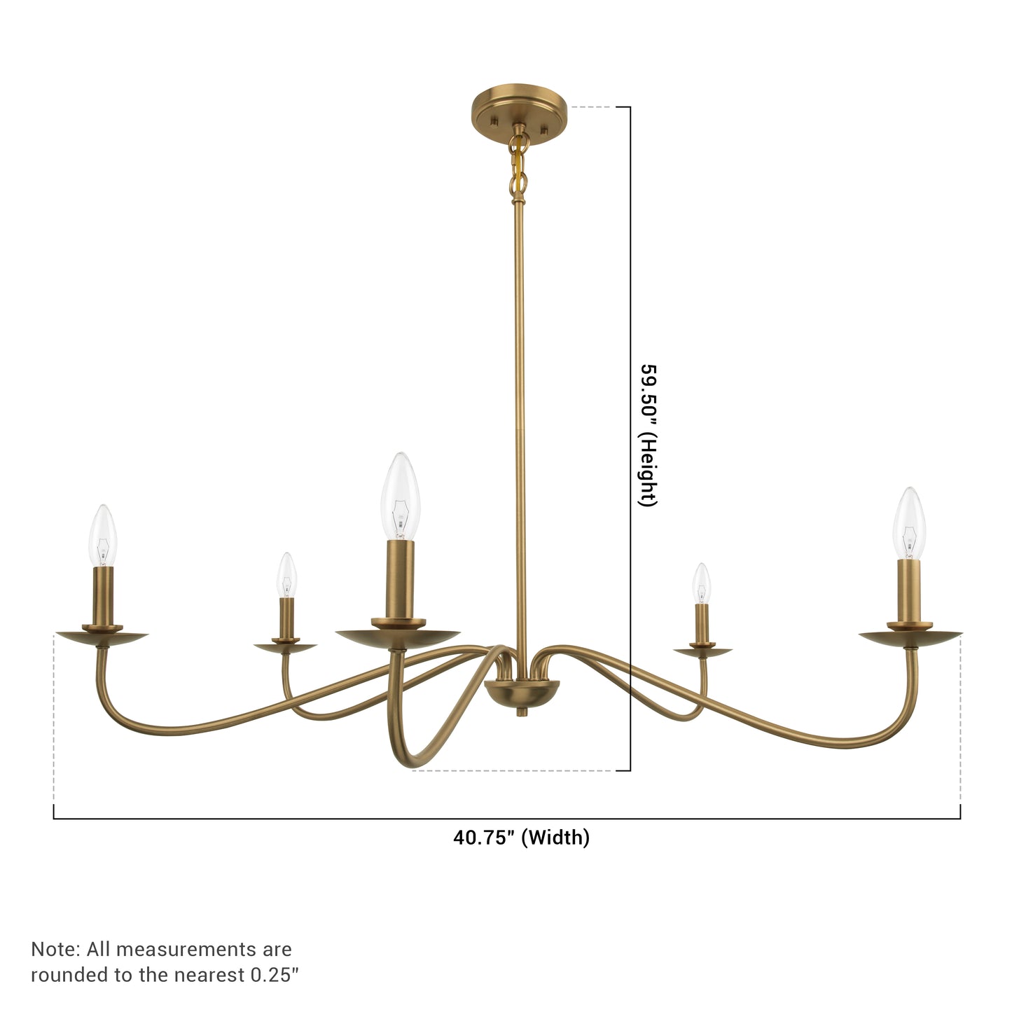 Ellie Gold 5-Light Elegant Traditional Chandelier