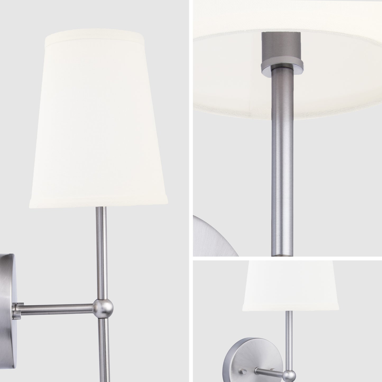 Finley 1-Light Brushed Nickel Dimmable Bathroom Wall Sconce