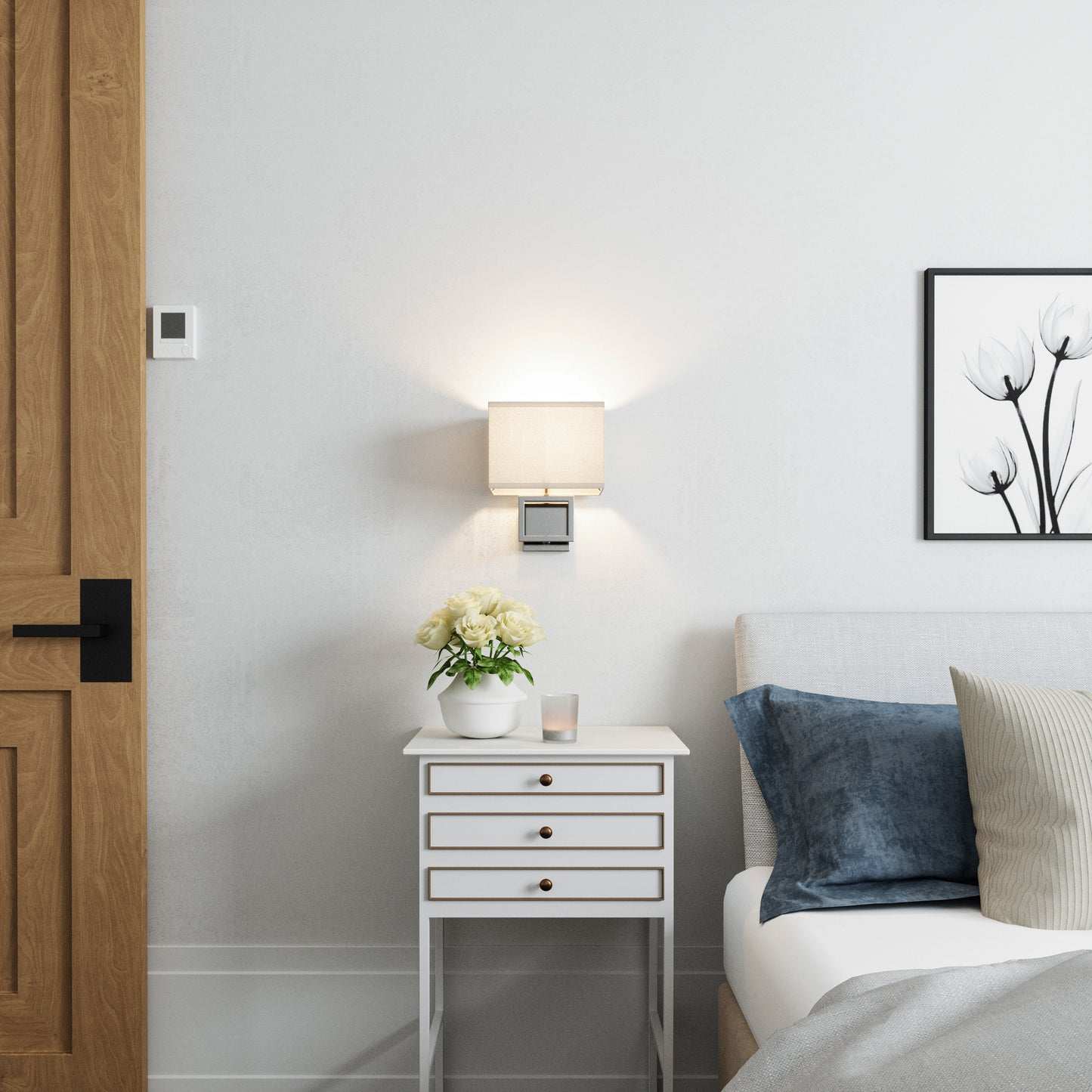 Pressley 2-Light Chrome Dimmable Wall Sconce