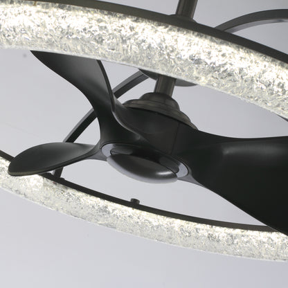 32" Perimost Modern Black LED Ceiling Fan