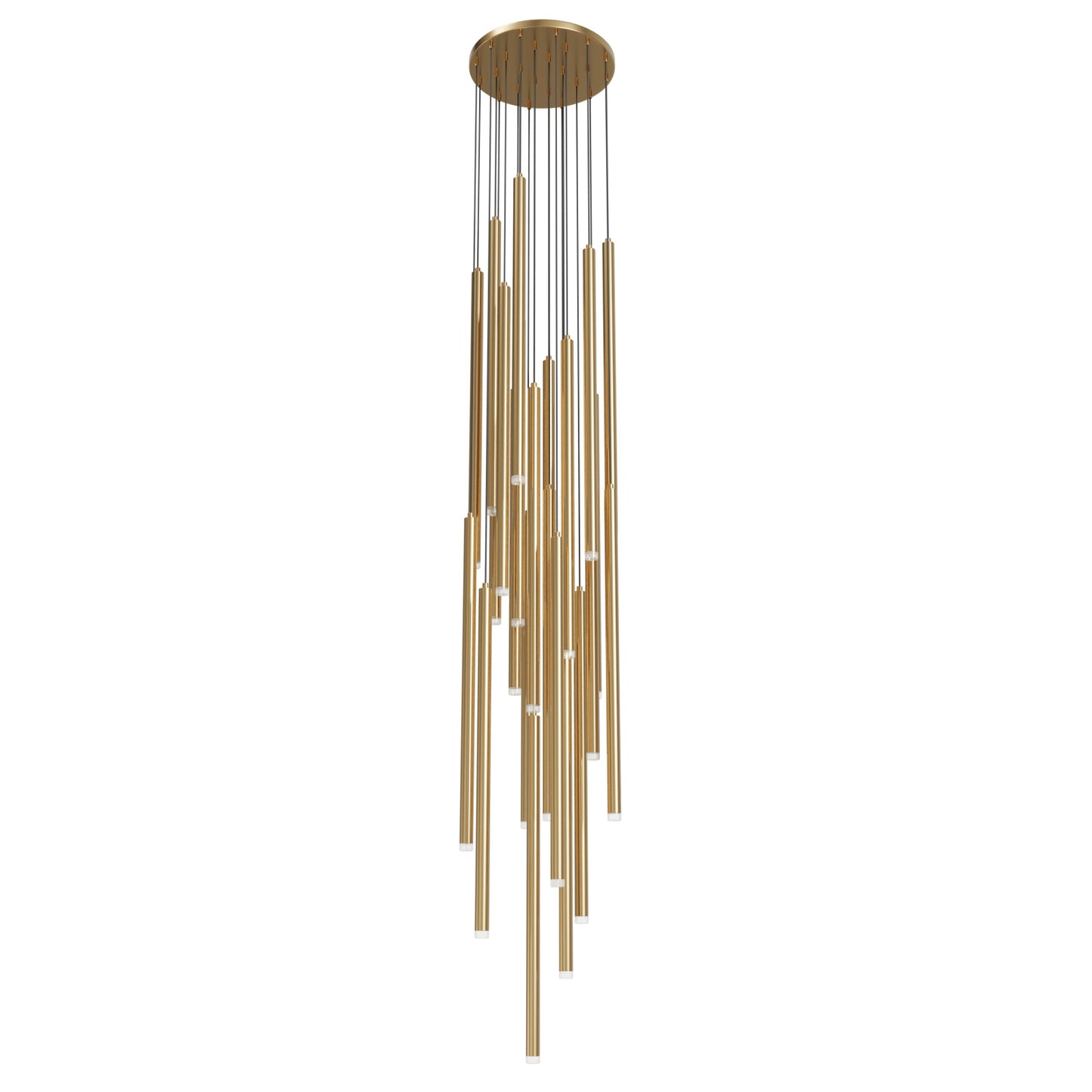 Filmore Ave 25-Light Modern Aged Brass Pendant Light