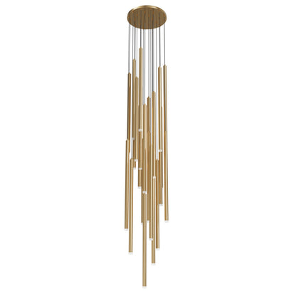 Filmore Ave 25-Light Modern Aged Brass Pendant Light