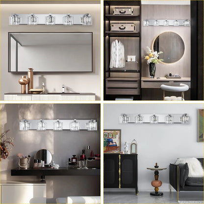 Kolt Chrome Traditional 5-Light Bathroom Vanity Light