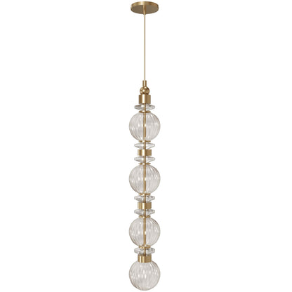 Avra 35" Traditional Aged Brass LED Pendant Light