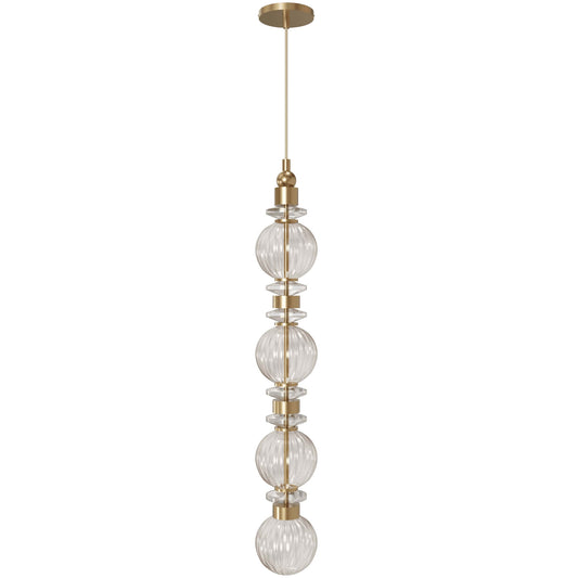 Avra 35" Traditional Aged Brass LED Pendant Light