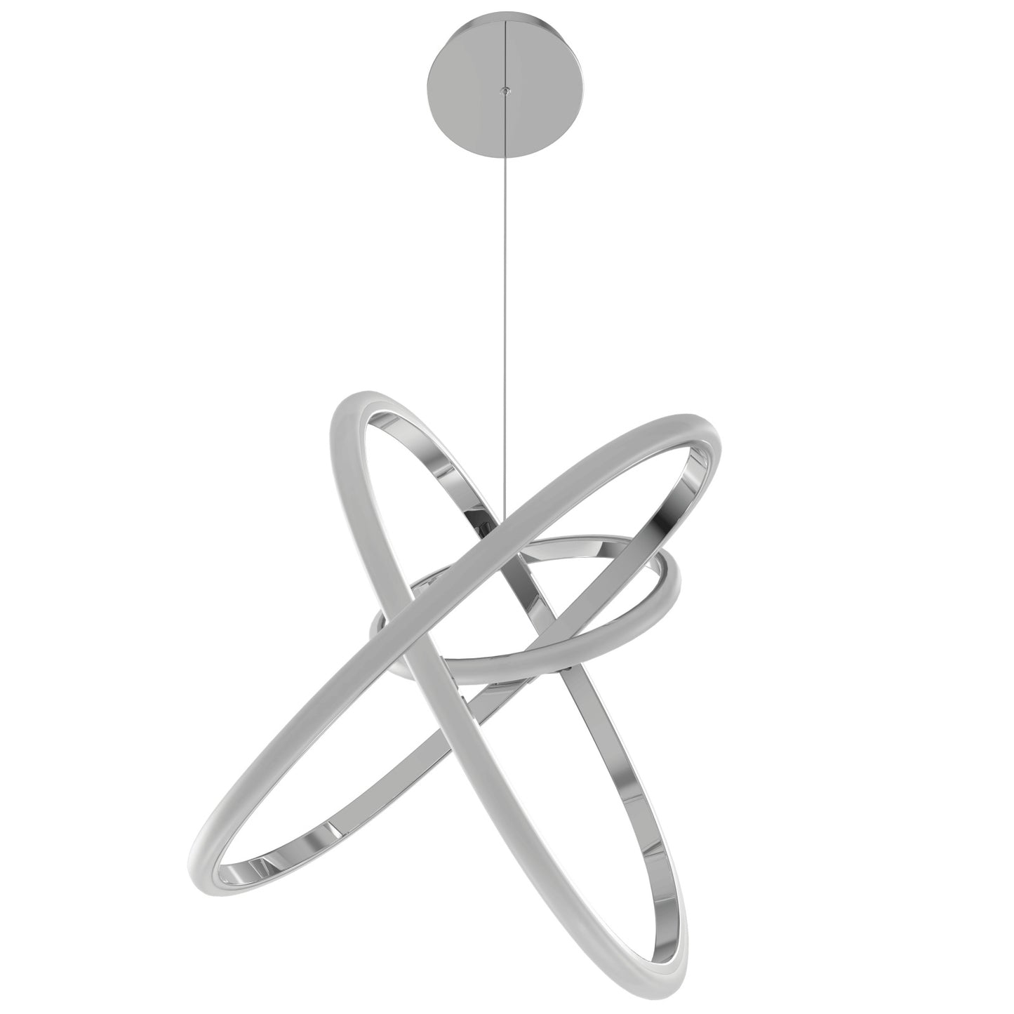 Circa Modern Chrome Looping Round LED Pendant Light