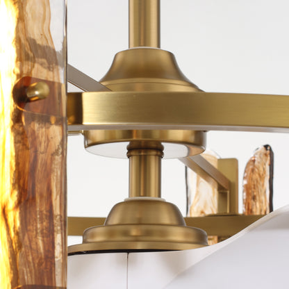 32" Perimost Modern Gold Glass LED Ceiling Fan