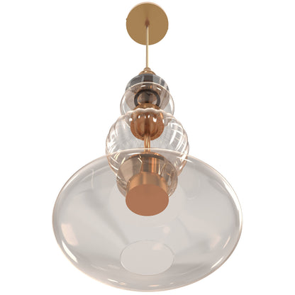 Avra 20" Traditional Aged Brass LED Pendant Light