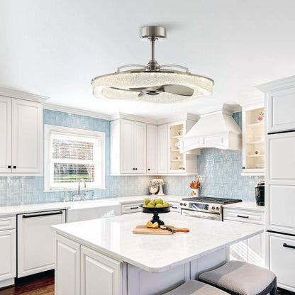 32" Perimost Brushed Silver LED Ceiling Fan