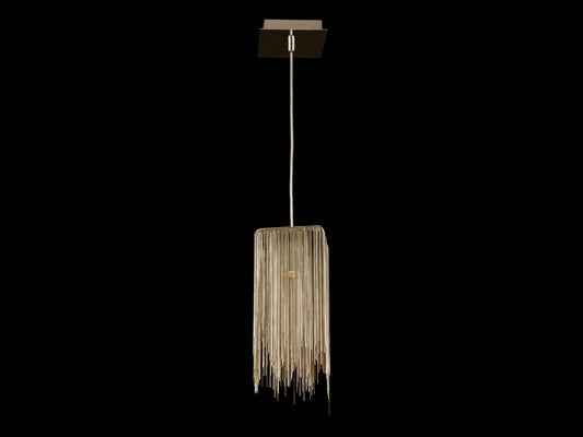 Fountain Ave Gold Statement Chain Square Pendant Light