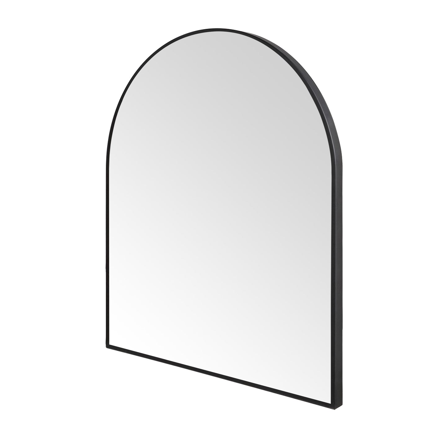 Wall Mirror 30x36" Modern Black Framed Arched Design