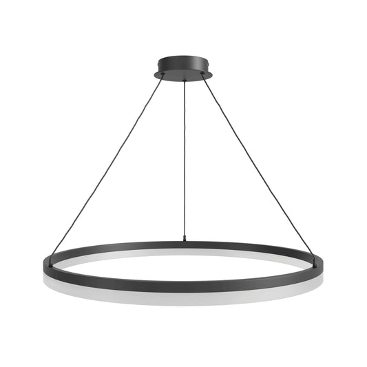 Circa 39" Modern Black Ring LED Pendant Light