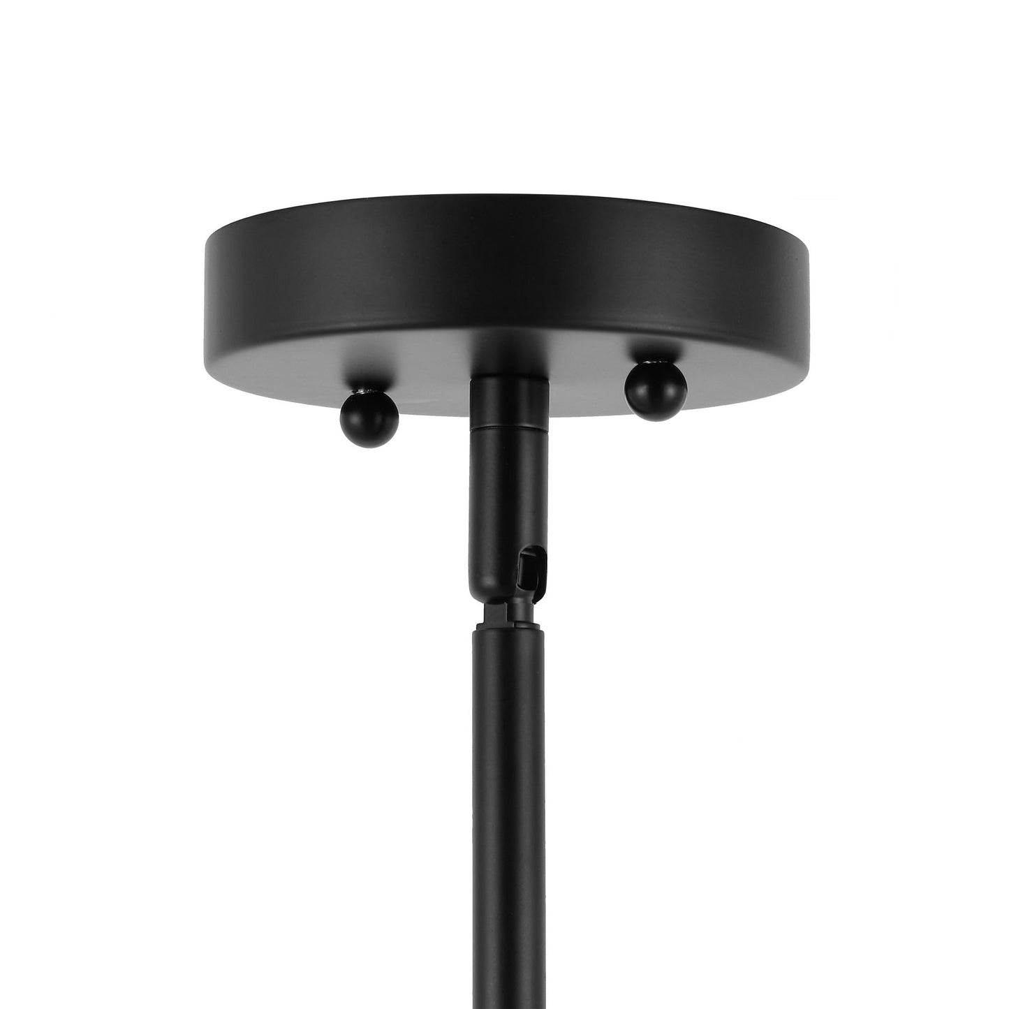 Modern Chandelier Natural Cork 24" 5-Light Black Fixture