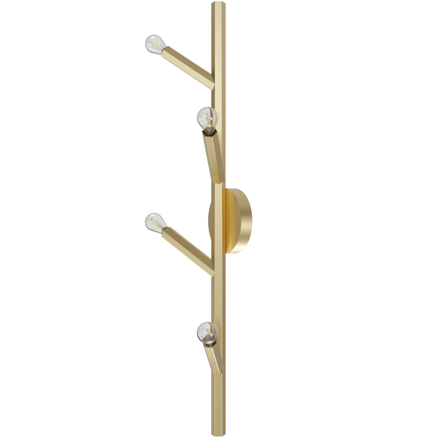 The Oaks Brushed Brass 4-Light Modern Branch Wall Sconce