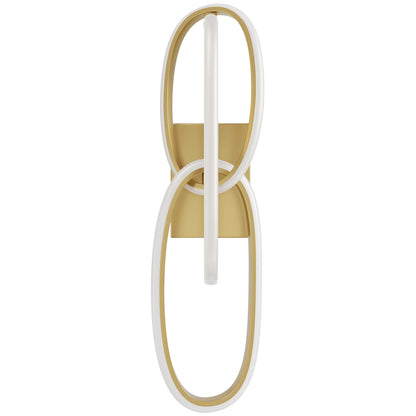 Circa Modern Gold Looping 2 Ring LED Wall Sconce