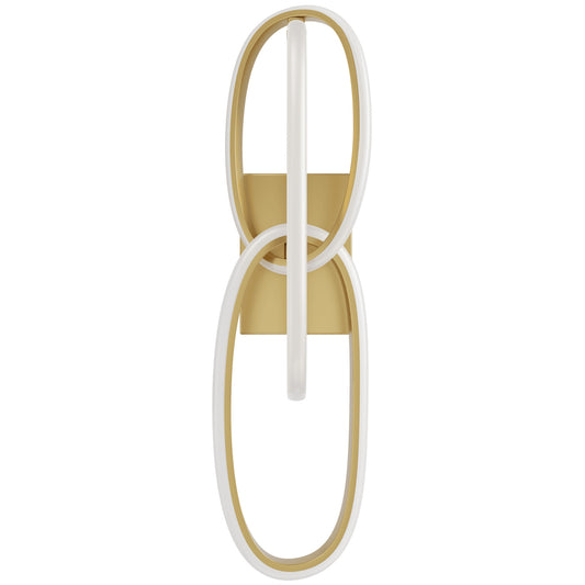 Circa Modern Gold Looping 2 Ring LED Wall Sconce