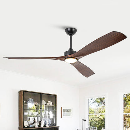 60" Farmhouse Ceiling Fan with Light & Remote – Matte Black, 5-Blade, DC Motor