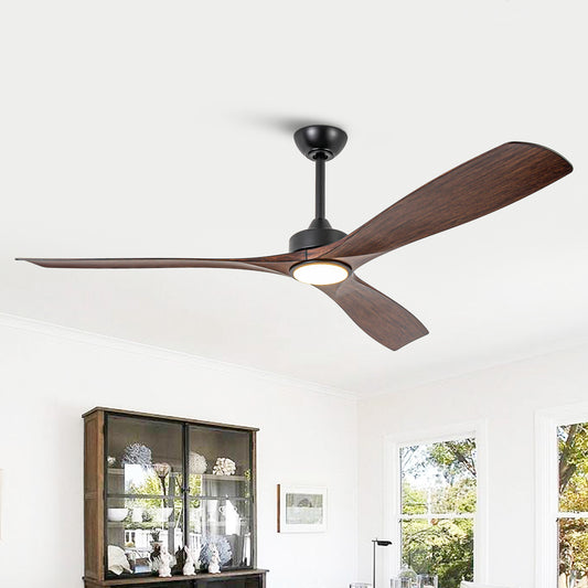 60" Farmhouse Ceiling Fan with Light & Remote – Matte Black, 5-Blade, DC Motor
