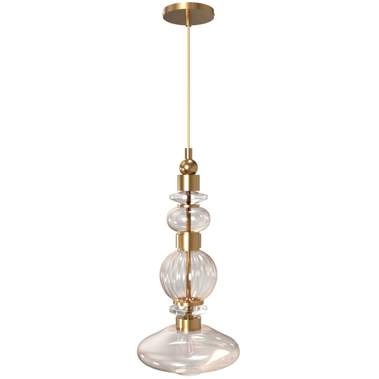 Avra 20" Traditional Aged Brass LED Pendant Light