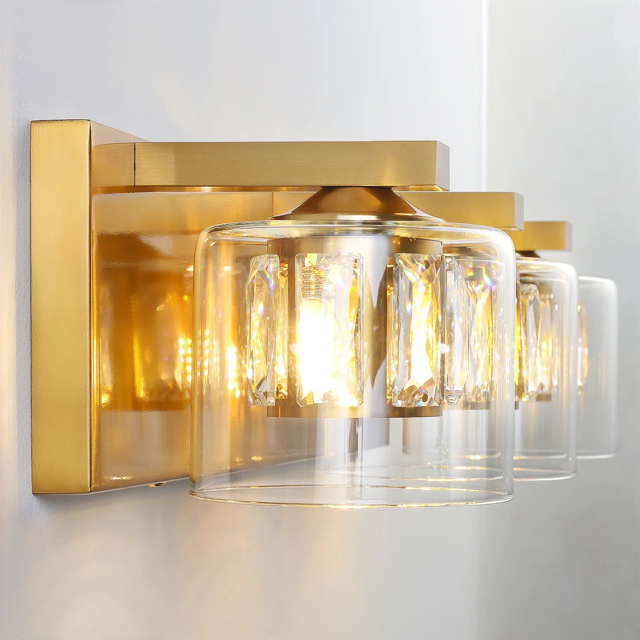Kolt Gold Traditional 3-Light Bathroom Vanity Light