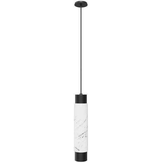 Cicada 1-Light White Marble Pendant Light