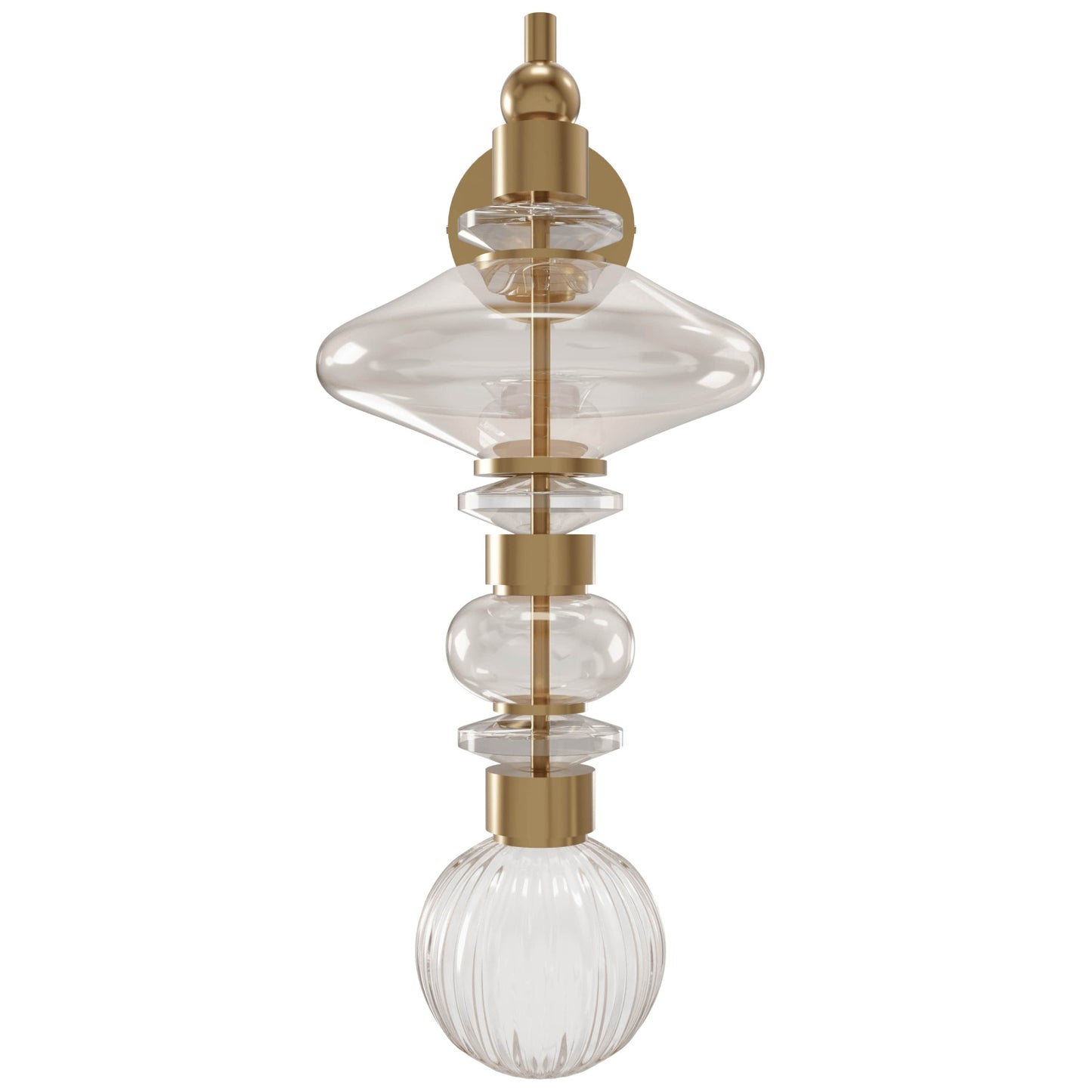 Avra 20" Traditional Aged Brass LED Wall Sconce