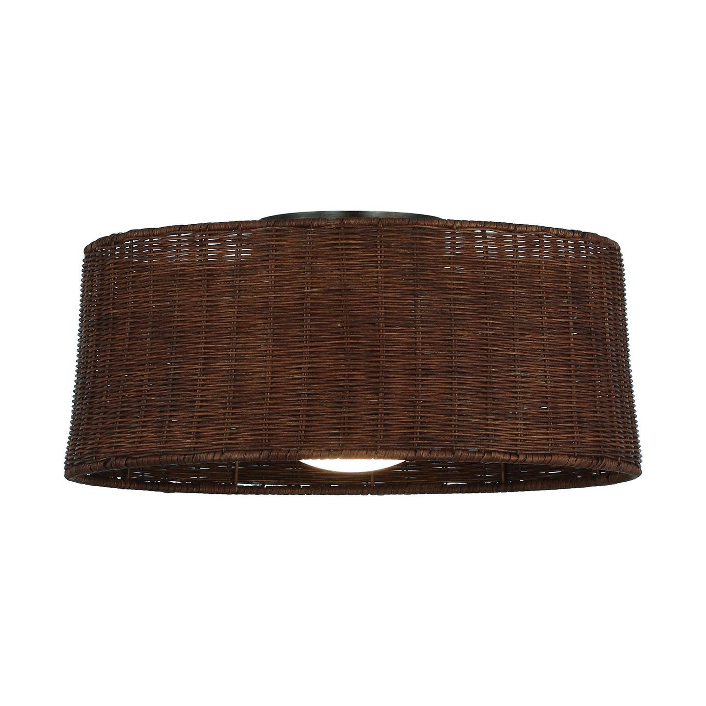 21" Woven Farmhouse Ceiling Fan with LED Light