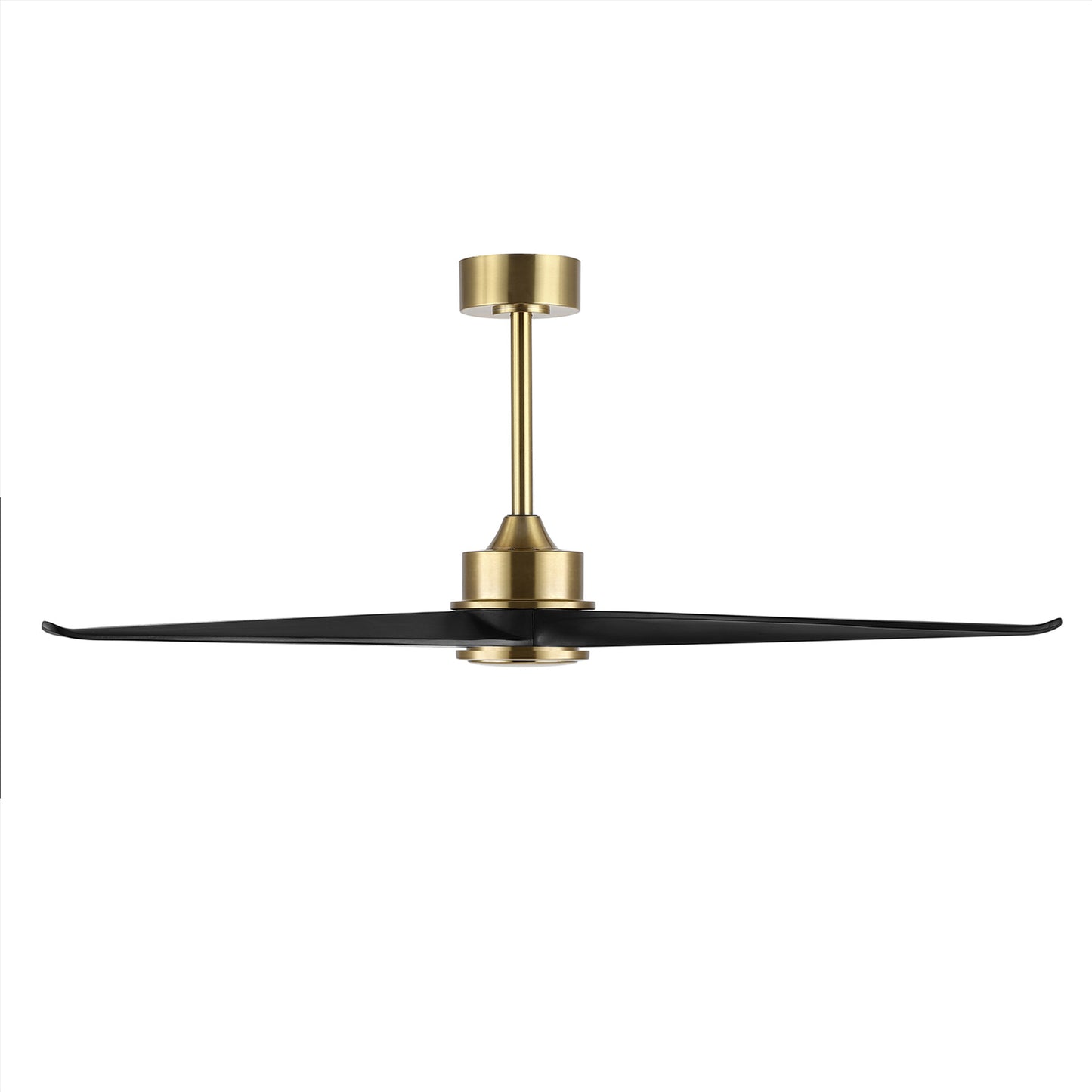 52" Gold and Black Ceiling Fan with Remote – Modern No Light Fan