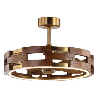 28" Perimost 6-Speed Gold LED Ceiling Fan