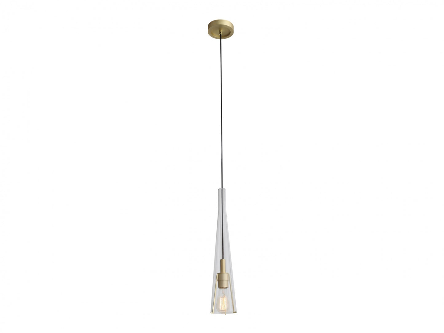 Abbey Park Modern Brushed Brass 1-Light Pendant Light