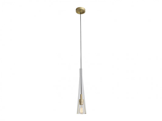 Abbey Park Modern Brushed Brass 1-Light Pendant Light