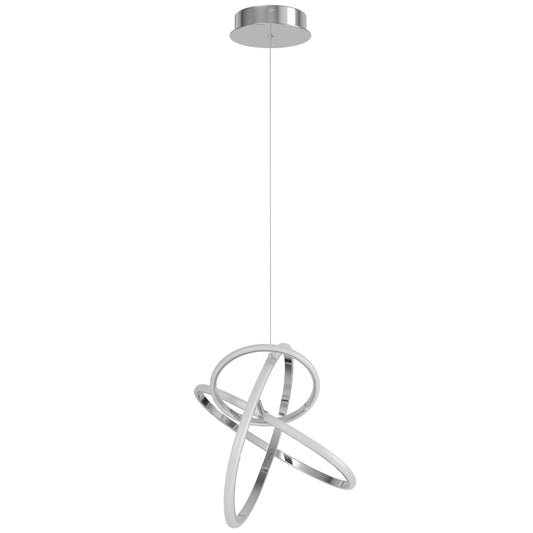 Circa Modern Chrome Looping Round LED Pendant Light